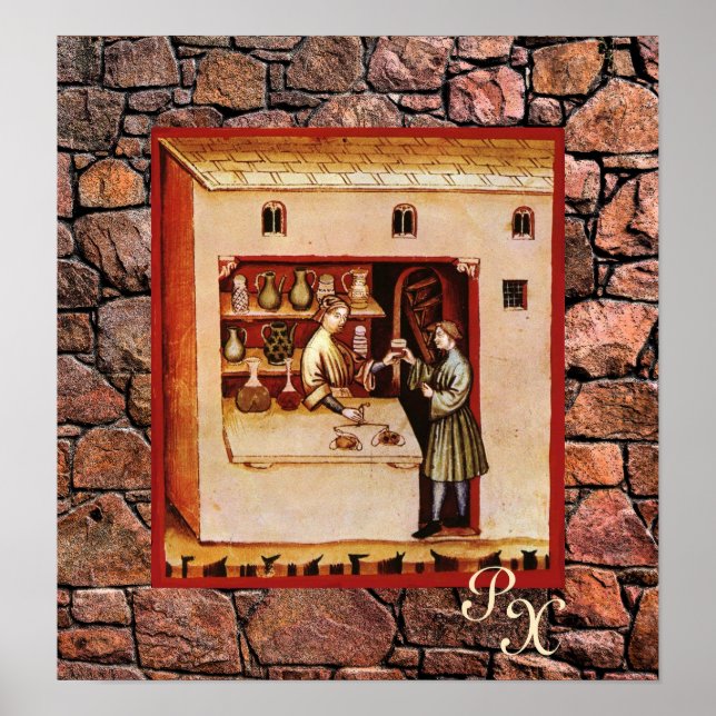 Poster FARMACIA ANTIQUICA,Farmacêutico,Medicamento,Drugst (Frente)