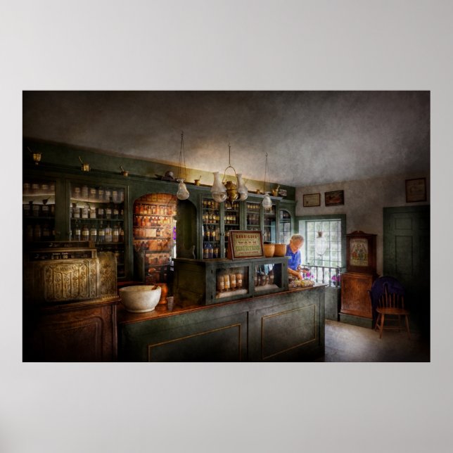 Pôster Farmácia - Preparações Manhã (Frente)