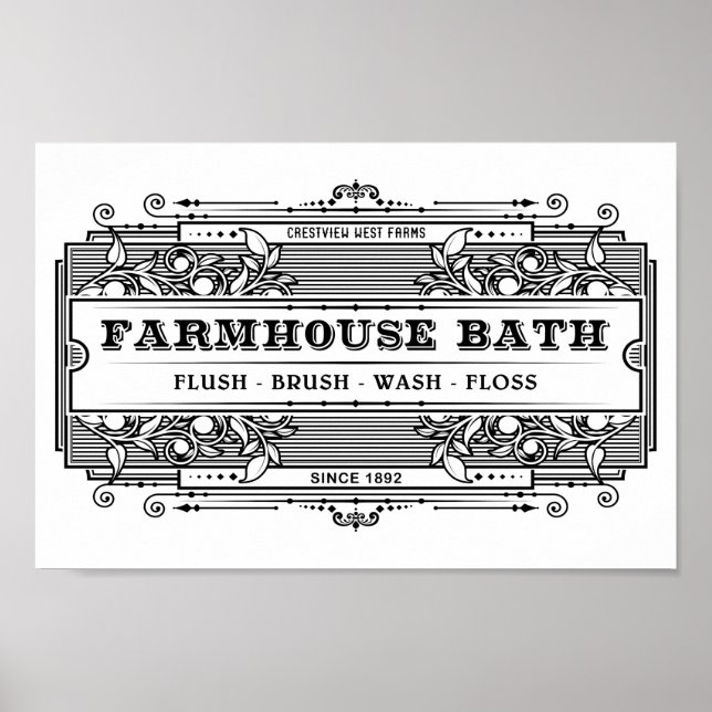 POSTER FARMHOUSE BATH (Frente)