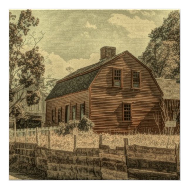 Pôster Farmhouse Chic Barn Russo do País Ocidental (Frente)