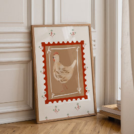 Poster Farmhouse Chicken Nursery Wall Art Print 