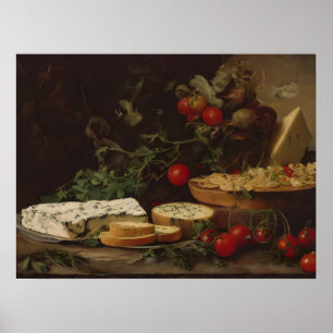 Poster Farmhouse food table - still life painting 