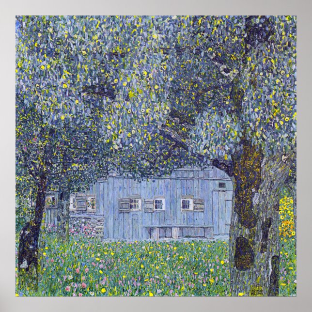 Poster Farmhouse, Gustav Klimt (Frente)