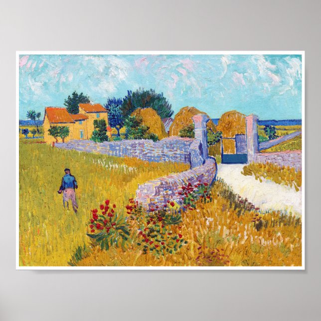 Poster Farmhouse in Provence, Van Gogh (Frente)