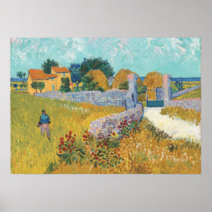 Poster Farmhouse Van Gogh restaurado na Provença França