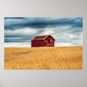 Poster Farms Old Red Barn