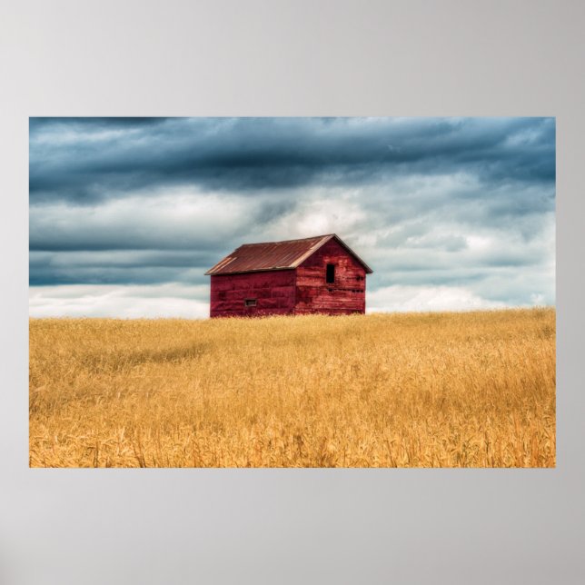Poster Farms | Old Red Barn (Frente)