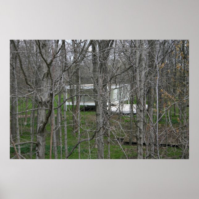 Pôster Farnsworth House, Woods (Frente)