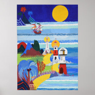 Poster Faróis e navio do Leo