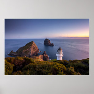 Poster Faróis   Farol Cape Brett Nova Zelândia