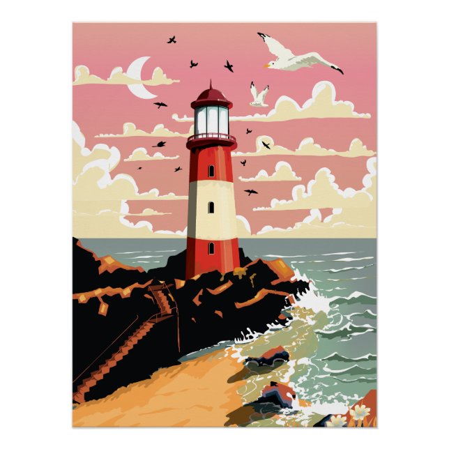Pôster Farol Antigo (Frente)