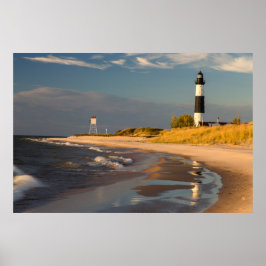 Pôster Farol Big Sable Point no Lago Michigan 2