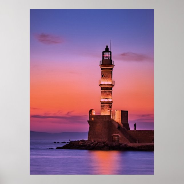 Poster Farol da Grécia à Noite (Frente)