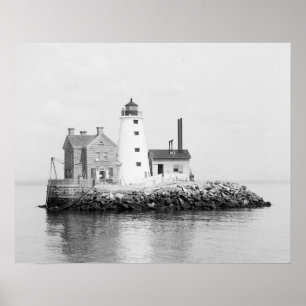 Pôster Farol da Ilha, 1896. Foto Antiga