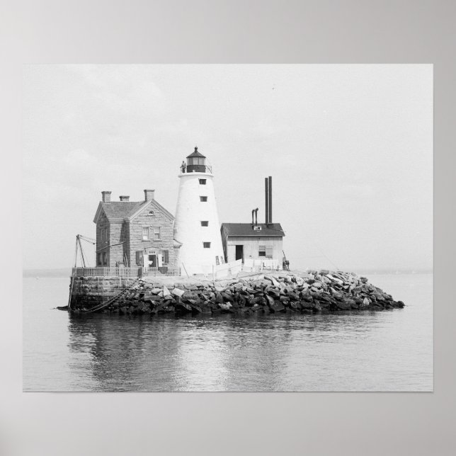 Pôster Farol da Ilha, 1896. Foto Antiga (Frente)