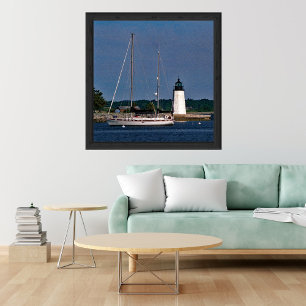 Poster Farol da Ilha das Cabras-Newport, Rhode Island