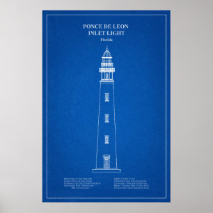 Poster Farol da Ponce de Leon Inlet – Flórida - AD