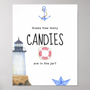 Poster Farol de aquarela - Quantos doces