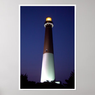Pôster Farol de Barnegat na noite