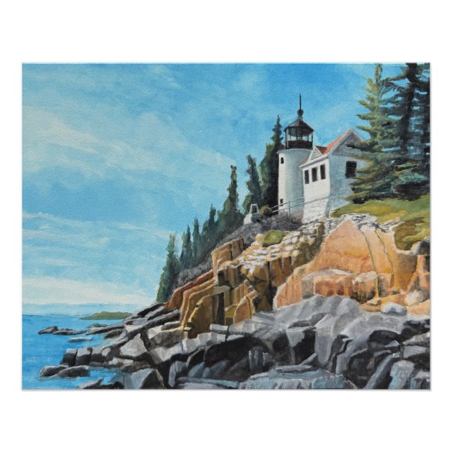 Pôster Farol de Bass Harbor (Frente)