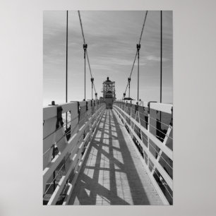 Pôster Farol de Bonita do ponto, San Fransisco, B&W