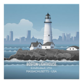 Pôster Farol de Boston