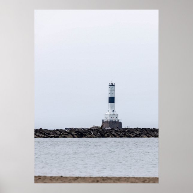 Poster Farol de Breakwater Ocidental Conneaut (Frente)