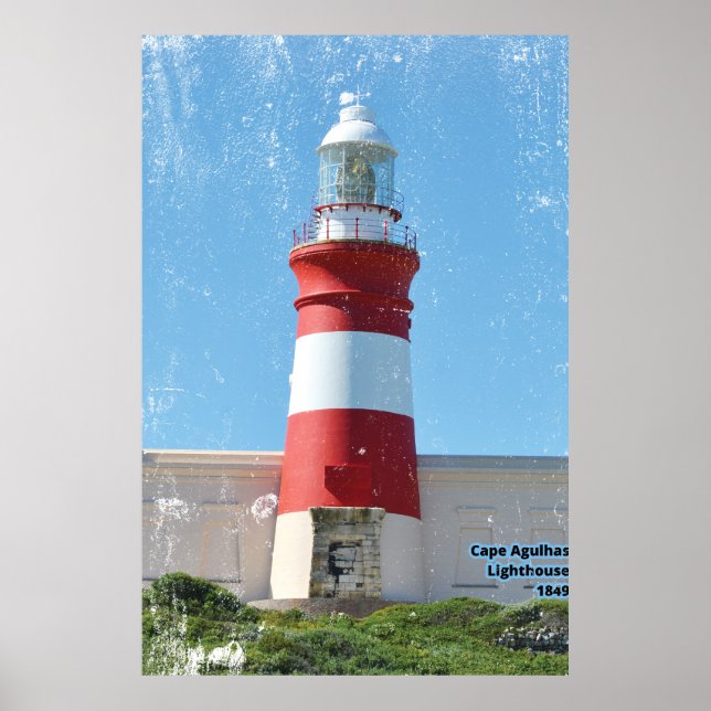 Poster Farol de Cabo Agulhas 1849 (Frente)
