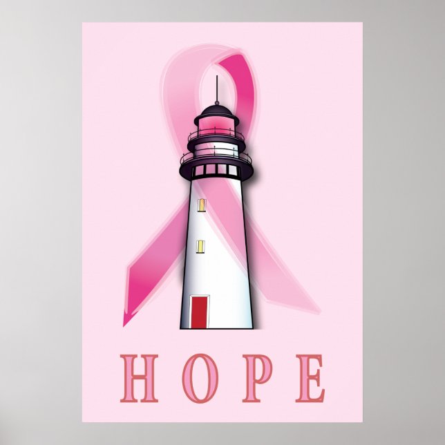 Poster Farol de Cancer da Mama de Esperança (Frente)