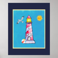 Farol de Cores de Água Striped Vermelha