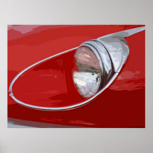 PÔSTER FAROL DE E-TYPE JAGUAR