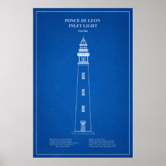 Poster Farol de entrada Ponce de Leon - Flórida - AD