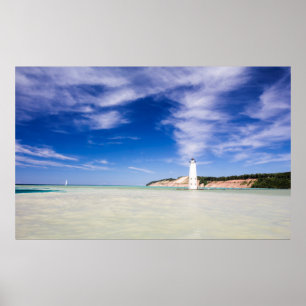 Poster Farol de Frankfort do Norte, Frankfort, MI