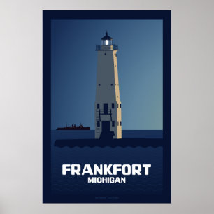Pôster Farol de Frankfort, Michigan