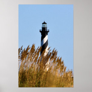 Pôster Farol de Hatteras do cabo - opinião da duna