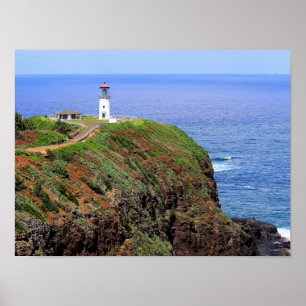 Poster Farol de Kilauea em Kauai