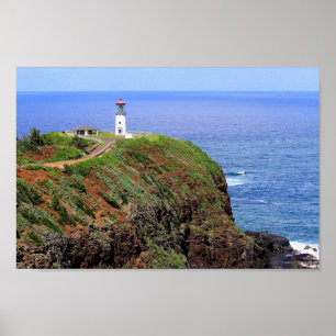 Poster Farol de Kilauea em Kauai