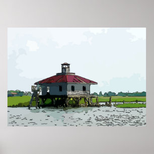 Poster Farol de New Orleans Old Rigolets