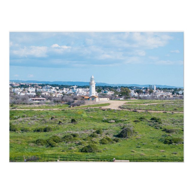 Pôster Farol de Paphos, Chipre (Frente)