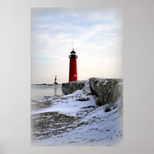 Poster Farol de Pierhead, Kenosha Wisconsin