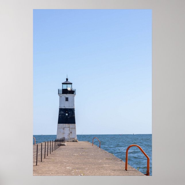 Poster Farol de Pierhead Norte de Isle Presque (Frente)