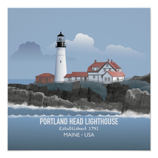 Pôster Farol de Portland Head (Frente)