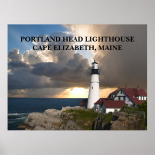 Poster Farol de Portland Head Cape Elizabeth Maine