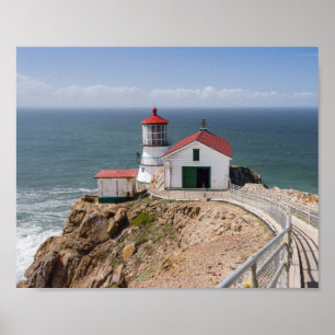 Poster Farol de Reyes do ponto, Marin County, Califórnia