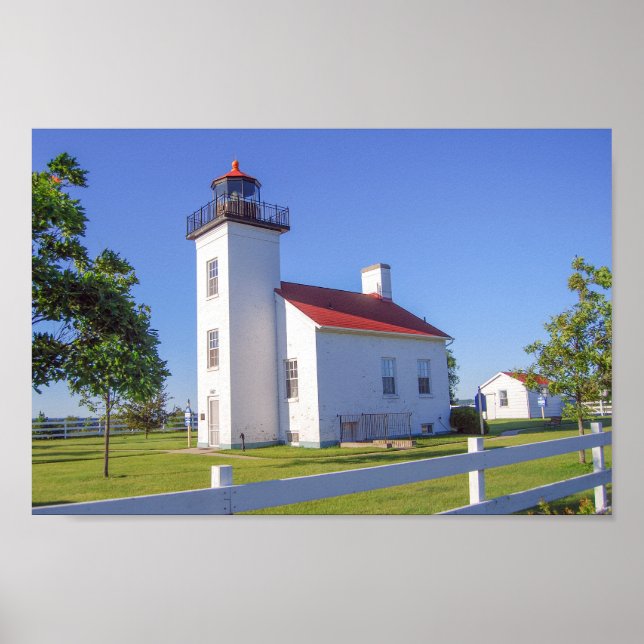 Poster Farol de Sand Point, Escanaba, Michigan  (Frente)