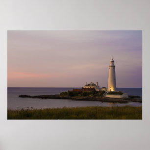 Pôster Farol de St.Marys, baía de Whitley