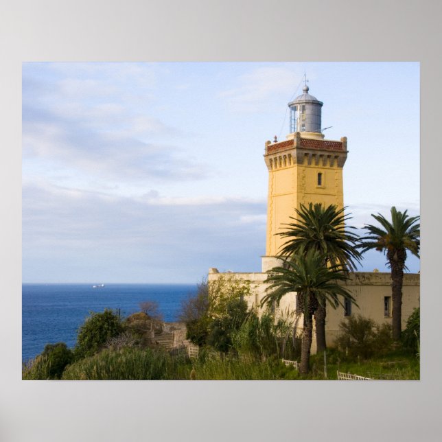 Pôster Farol de Tangier Marrocos no Boné Spartel (Frente)