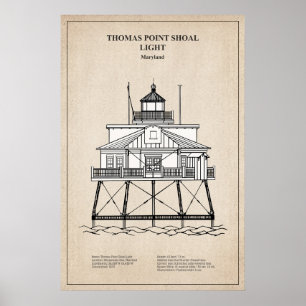 Poster Farol de Thomas Point Shoal - Maryland - SBD