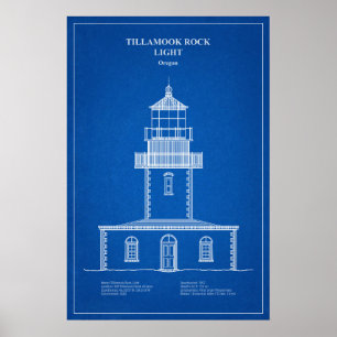 Poster Farol de Tillamook Rock - Oregon – AD