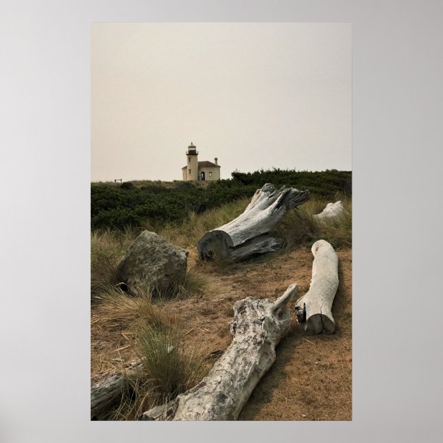 Poster Farol do Coquille River, OU (Frente)